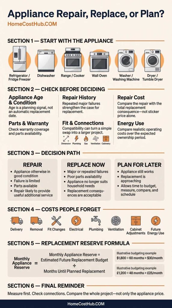 Appliance Replacement Calculator 93 Infographic Appliance Repair, Replace, or Plan