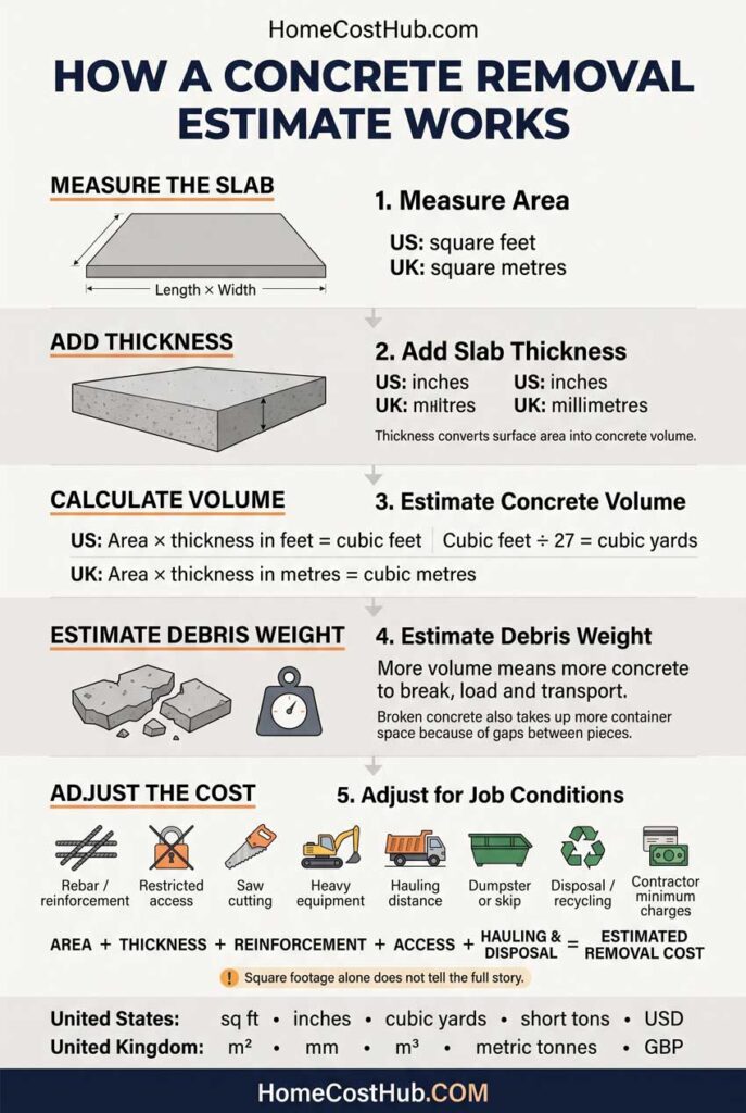 Concrete Removal Calculator 11 Infographic Concrete Removal Calculator Process