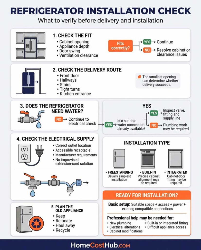 Refrigerator Installation Calculator 92 Infographic Refrigerator Installation Planning