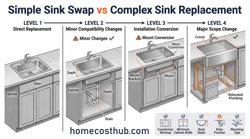 Sink Replacement Complexity